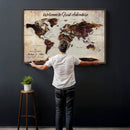 Custom Push Pin Map Wall Art Canvas Print – Personalized by MyGreatCanvas | Canvas Wall Art Prints | Photo Prints & Wall Decor