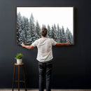 Misty Mountain Forest Canvas Print, Foggy Pine Trees Nature by MyGreatCanvas | Canvas Wall Art Prints | Photo Prints & Wall Decor