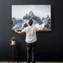 Snowy Mountain Range Canvas Print, Alpine Peaks Landscape by MyGreatCanvas | Canvas Wall Art Prints | Photo Prints & Wall Decor