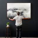 Foggy Forest Wall Art Canvas Print, Misty Pine Tree by MyGreatCanvas | Canvas Wall Art Prints | Photo Prints & Wall Decor