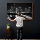 Austin Skyline Wall Art Canvas Print, Austin Downtown Night by MyGreatCanvas | Canvas Wall Art Prints | Photo Prints & Wall Decor
