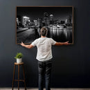 Boston Wall Art Canvas Print, Boston City Downtown Night by MyGreatCanvas | Canvas Wall Art Prints | Photo Prints & Wall Decor