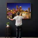 Boston Wall Art Canvas Print, Boston City Downtown Night by MyGreatCanvas | Canvas Wall Art Prints | Photo Prints & Wall Decor