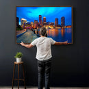Boston Wall Art Canvas Print, Boston City Downtown Night by MyGreatCanvas | Canvas Wall Art Prints | Photo Prints & Wall Decor