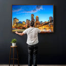 Boston Wall Art Canvas Print, Boston City Downtown Night by MyGreatCanvas | Canvas Wall Art Prints | Photo Prints & Wall Decor
