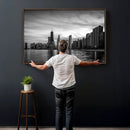 Chicago Wall Art Canvas Print, Chicago City Downtown Night by MyGreatCanvas | Canvas Wall Art Prints | Photo Prints & Wall Decor