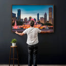 Chicago Wall Art Canvas Print - Chicago City Downtown Night by MyGreatCanvas | Canvas Wall Art Prints | Photo Prints & Wall Decor