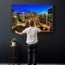 Chicago Wall Art Canvas Print - Chicago City Downtown Night by MyGreatCanvas | Canvas Wall Art Prints | Photo Prints & Wall Decor