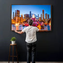 Chicago Wall Art Canvas Print, Chicago City Downtown Night by MyGreatCanvas | Canvas Wall Art Prints | Photo Prints & Wall Decor