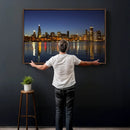 Chicago Wall Art Canvas Print - Chicago City Downtown Night by MyGreatCanvas | Canvas Wall Art Prints | Photo Prints & Wall Decor