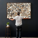 Abstract Longhorn Wall Art Canvas Print - Cow Animal Drawing by MyGreatCanvas | Canvas Wall Art Prints | Photo Prints & Wall Decor