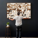 Large Longhorn Wall Art Canvas Print - Abstract Cow Animal by MyGreatCanvas | Canvas Wall Art Prints | Photo Prints & Wall Decor