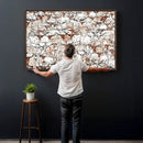 Abstract Longhorn Herd Wall Art Canvas Print - Abstract by MyGreatCanvas | Canvas Wall Art Prints | Photo Prints & Wall Decor