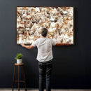Farmhouse Bighorn Sheep Wall Art Canvas Print - Abstract by MyGreatCanvas | Canvas Wall Art Prints | Photo Prints & Wall Decor