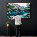 Alpine Mountain Lake Wall Art Canvas Print – Turquoise by MyGreatCanvas | Canvas Wall Art Prints | Photo Prints & Wall Decor
