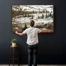 Snowy Mountain Landscape Wall Art Canvas Print, Alpine Pine by MyGreatCanvas | Canvas Wall Art Prints | Photo Prints & Wall Decor
