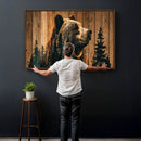 Rustic Bear Wall Art Canvas Print – Woodland Wildlife by MyGreatCanvas | Canvas Wall Art Prints | Photo Prints & Wall Decor