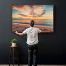 Sunset Beach Wall Art Canvas Print – Soft Coastal by MyGreatCanvas | Canvas Wall Art Prints | Photo Prints & Wall Decor