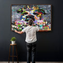 Graffiti Dog Wall Art Decor for Teen Bedroom - Abstract by MyGreatCanvas | Canvas Wall Art Prints | Photo Prints & Wall Decor