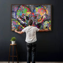 Graffiti Football Helmets Wall Art Canvas Print, Urban by MyGreatCanvas | Canvas Wall Art Prints | Photo Prints & Wall Decor