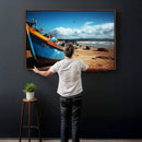 Fishing Boats Wall Art Canvas Print, Coastal Boat Beach by MyGreatCanvas | Canvas Wall Art Prints | Photo Prints & Wall Decor