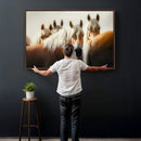 Wild Horse Herd Wall Art Canvas Print, Natural Horse by MyGreatCanvas | Canvas Wall Art Prints | Photo Prints & Wall Decor