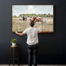 Texas Longhorn Cattle Wall Art Canvas Print: Western Ranch by MyGreatCanvas | Canvas Wall Art Prints | Photo Prints & Wall Decor