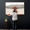Texas Longhorn Bull Wall Art Canvas Print, Rustic Western by MyGreatCanvas | Canvas Wall Art Prints | Photo Prints & Wall Decor