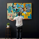 Basquiat Style Bird Bull Graffiti Wall Art Canvas Print, by MyGreatCanvas | Canvas Wall Art Prints | Photo Prints & Wall Decor