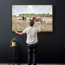 Texas Longhorn Cattle Wall Art Canvas Print, Rustic Ranch by MyGreatCanvas | Canvas Wall Art Prints | Photo Prints & Wall Decor