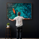 Turquoise Ocean Boat Wall Art Canvas Print by MyGreatCanvas | Canvas Wall Art Prints | Photo Prints & Wall Decor