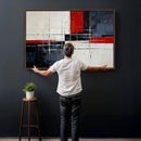 Navy Red Abstract Wall Art Canvas Print, Modern Luxury by MyGreatCanvas | Canvas Wall Art Prints | Photo Prints & Wall Decor