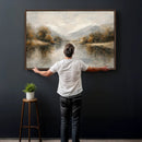 Abstract Landscape Wall Art Canvas Print, Modern Lake by MyGreatCanvas | Canvas Wall Art Prints | Photo Prints & Wall Decor