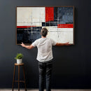 Navy Red Abstract Wall Art Canvas Print, Modern Luxury by MyGreatCanvas | Canvas Wall Art Prints | Photo Prints & Wall Decor