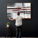 Gray Red Abstract Wall Art Canvas Print, Modern Abstract by MyGreatCanvas | Canvas Wall Art Prints | Photo Prints & Wall Decor