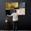 Gold Navy Abstract Wall Art Canvas Print, Modern Luxury by MyGreatCanvas | Canvas Wall Art Prints | Photo Prints & Wall Decor