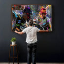 Graffiti Baseball Player Street Art Wall Art Canvas Print by MyGreatCanvas | Canvas Wall Art Prints | Photo Prints & Wall Decor