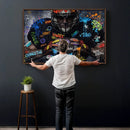 Graffiti American Football Player Street Art Wall Art Canvas by MyGreatCanvas | Canvas Wall Art Prints | Photo Prints & Wall Decor