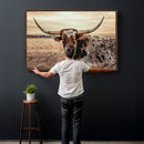 Texas Longhorn Wall Art Canvas Print – Western Cattle Ranch by MyGreatCanvas | Canvas Wall Art Prints | Photo Prints & Wall Decor