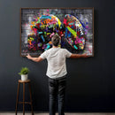 Graffiti American Football Helmet Street Art Wall Art Canvas by MyGreatCanvas | Canvas Wall Art Prints | Photo Prints & Wall Decor