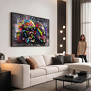 Graffiti American Football Helmet Street Art Wall Art Canvas