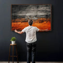 Black Orange Abstract Wall Art Canvas Print Modern Textured by MyGreatCanvas | Canvas Wall Art Prints | Photo Prints & Wall Decor