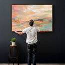 Abstract Pastel Landscape Wall Art Canvas Print – Soft Pink by MyGreatCanvas | Canvas Wall Art Prints | Photo Prints & Wall Decor