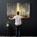 Abstract Birch Forest Wall Art Canvas Print – Modern Gold by MyGreatCanvas | Canvas Wall Art Prints | Photo Prints & Wall Decor