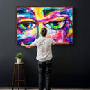Colorful Abstract Face Wall Art Canvas Print – Modern Pop by MyGreatCanvas | Canvas Wall Art Prints | Photo Prints & Wall Decor