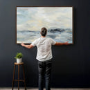 Abstract Coastal Landscape Wall Art Canvas Print – Soft Blue by MyGreatCanvas | Canvas Wall Art Prints | Photo Prints & Wall Decor