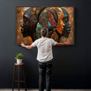Abstract Afro American Women Wall Art Canvas Print by MyGreatCanvas | Canvas Wall Art Prints | Photo Prints & Wall Decor