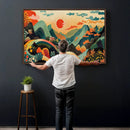 Yayoi Kusama Boho Mountain Landscape Large Wall Art, by MyGreatCanvas | Canvas Wall Art Prints | Photo Prints & Wall Decor