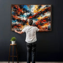 Lyrical Abstrac Wall Art Canvas Print, Orange Blue Abstract by MyGreatCanvas | Canvas Wall Art Prints | Photo Prints & Wall Decor