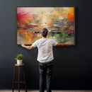 Colorful Abstract Canvas Wall Art — Large Textured Oil by MyGreatCanvas | Canvas Wall Art Prints | Photo Prints & Wall Decor